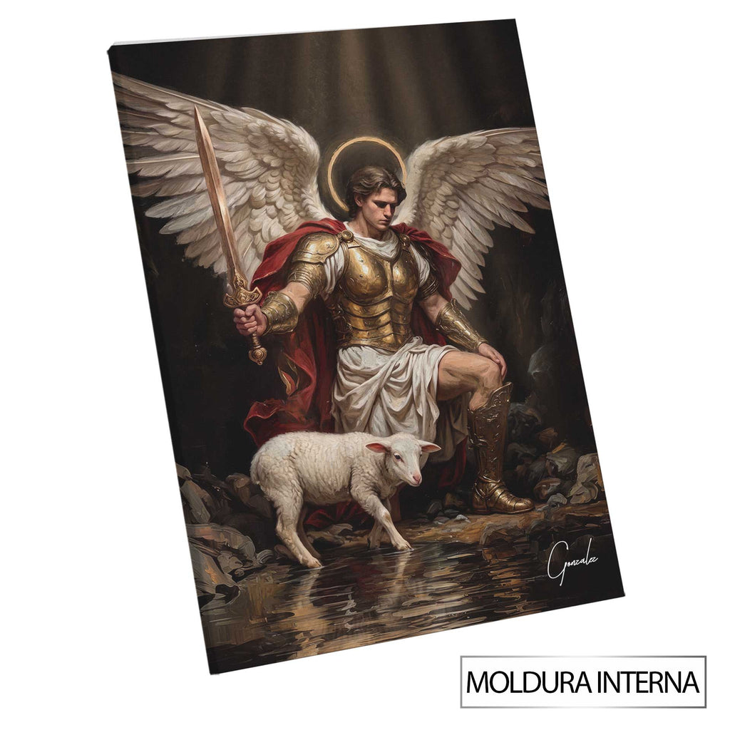 The Celestial Defender painting - Archangel Michael religious art - Image 8