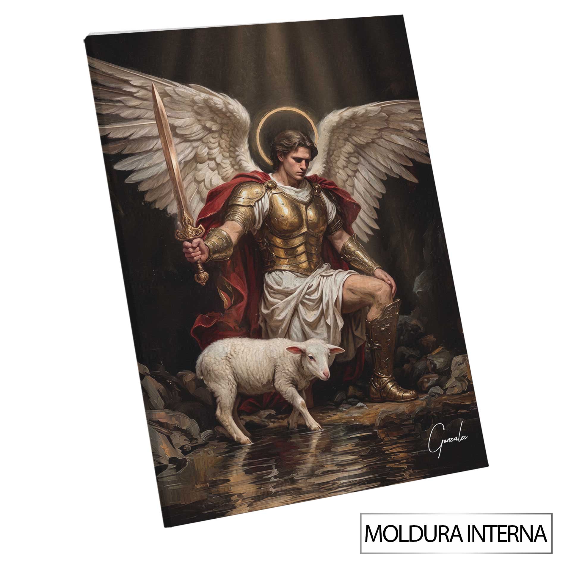 The Celestial Defender painting - Archangel Michael religious art - Image 8