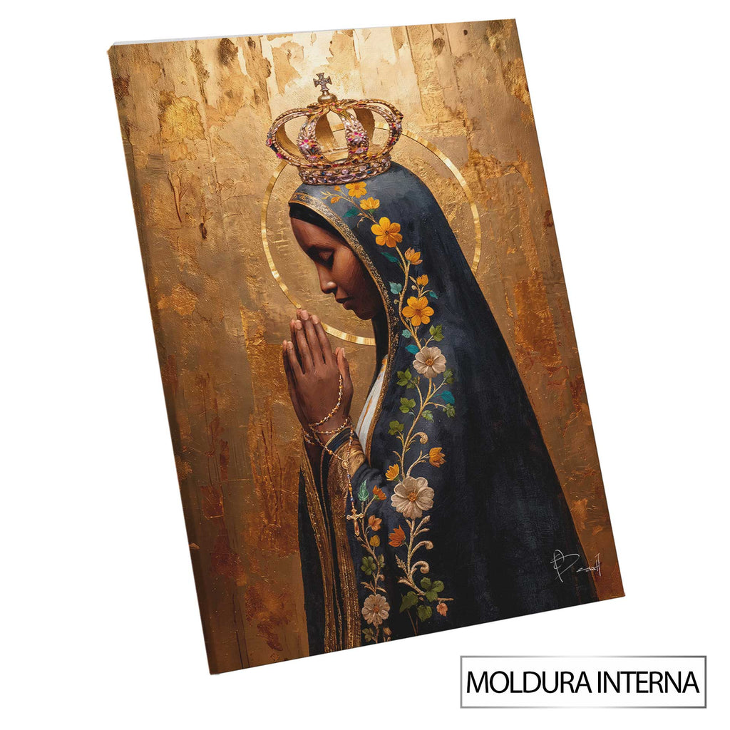 Our Lady of Aparecida: Golden Charm Religious Wall Art - Image 8