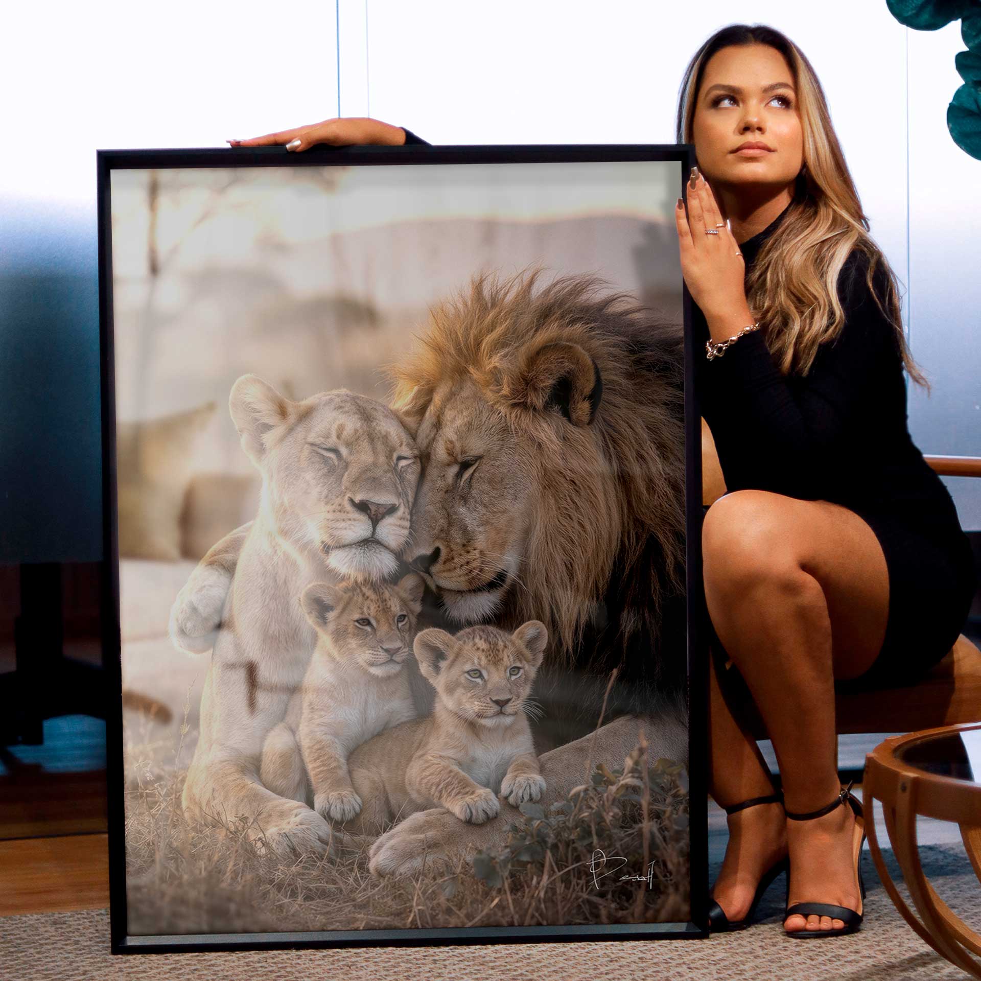 Wild Union Frame - Lion Family Wall Art - Image 6