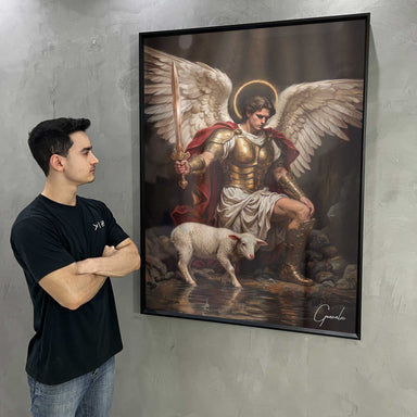 The Celestial Defender painting - Archangel Michael religious art - Image 6