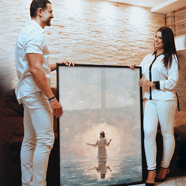 Minimalist, tranquil scene conveying hope and divine connection.