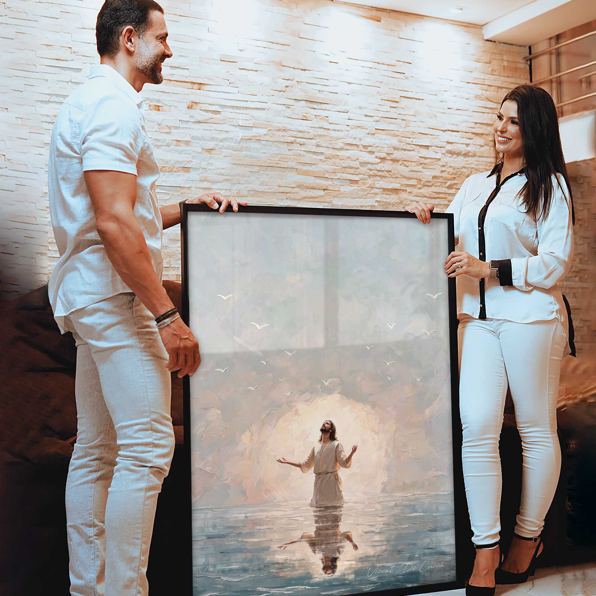 Minimalist, tranquil scene conveying hope and divine connection.