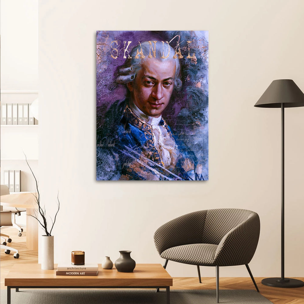 Crackled textures and bold brushstrokes with musical notation