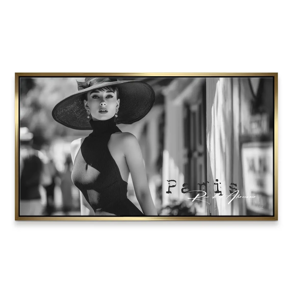Chic, feminine wall art featuring timeless vintage fashion