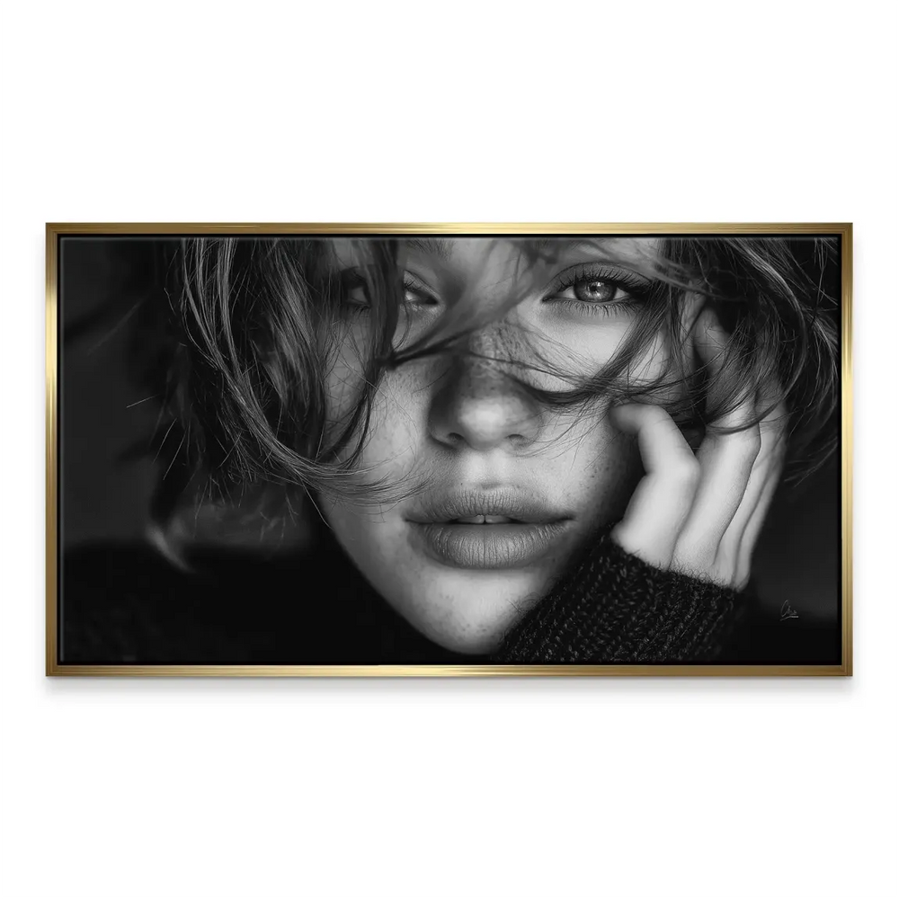 Timeless black and white portrait wall art