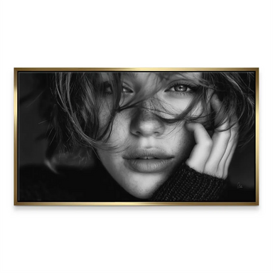 Timeless black and white portrait wall art