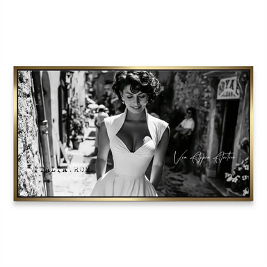 Sophia Loren Rome Canvas Art - Vintage Black & White Portrait - Image 6