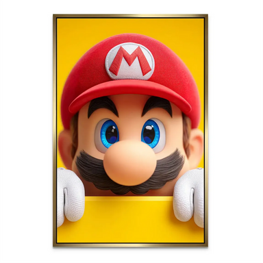 Colorful Mario canvas print suitable for kids' rooms