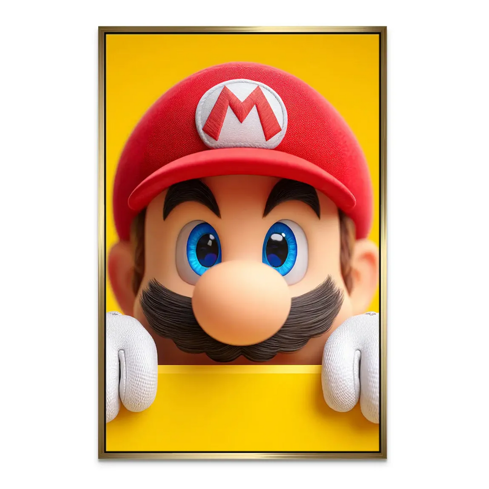 Colorful Mario canvas print suitable for kids' rooms