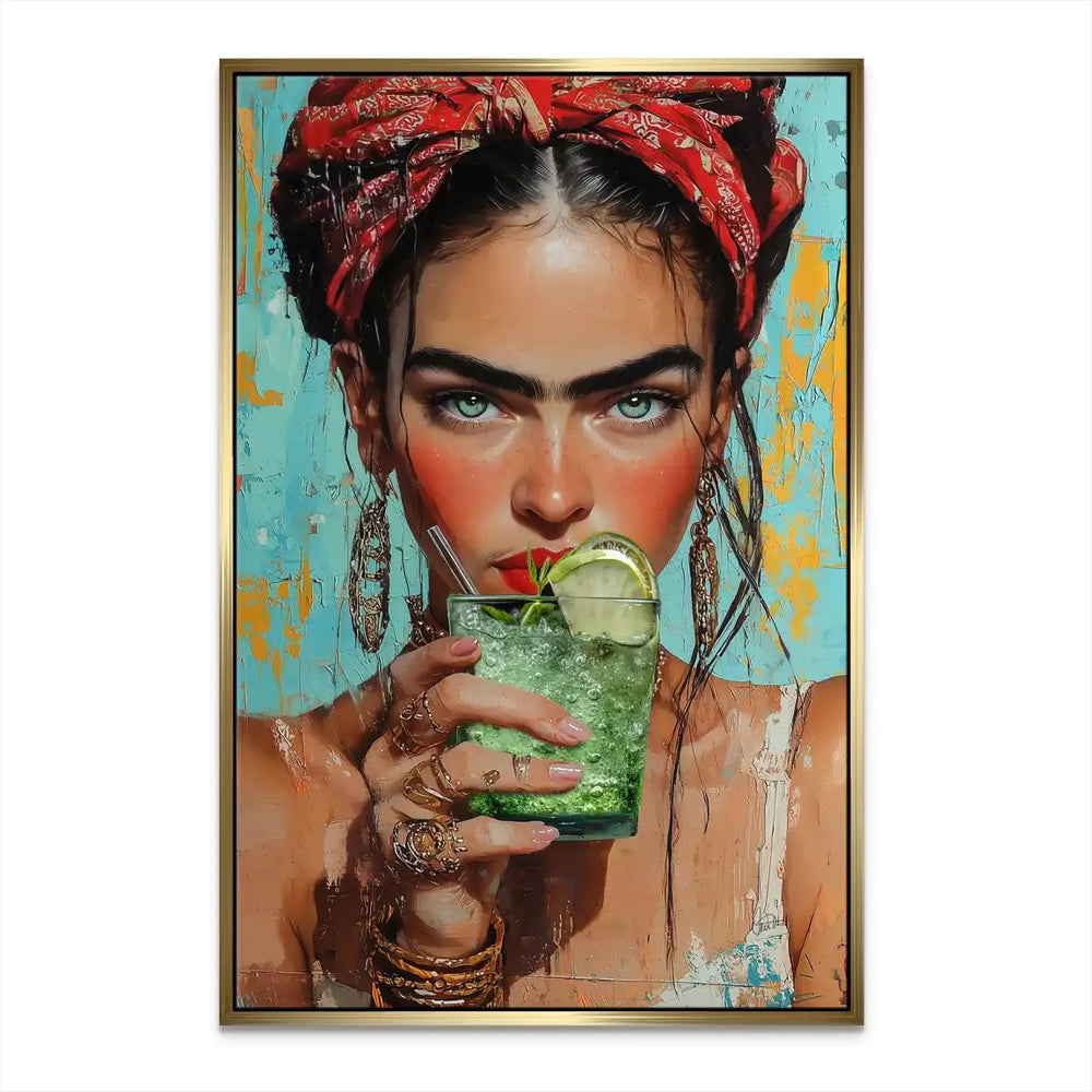 Bold brushstrokes and contemporary art style perfect for Boho and Pop Art interiors
