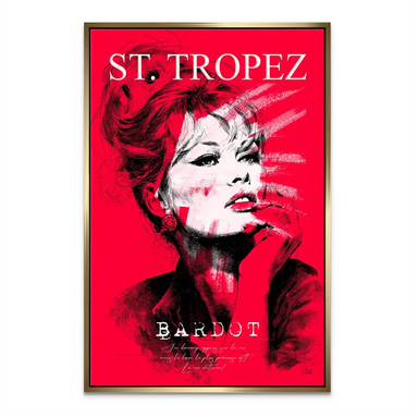 celebrity wall art bardot st tropez canvas with bold graphics