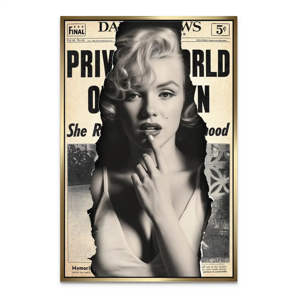 Marilyn Monroe News Canvas Picture - Vintage Pop Art Wall Art - Image 5