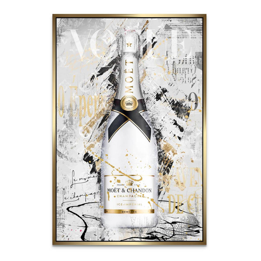 Dynamic graffiti-inspired composition blending luxury branding with street art elements.