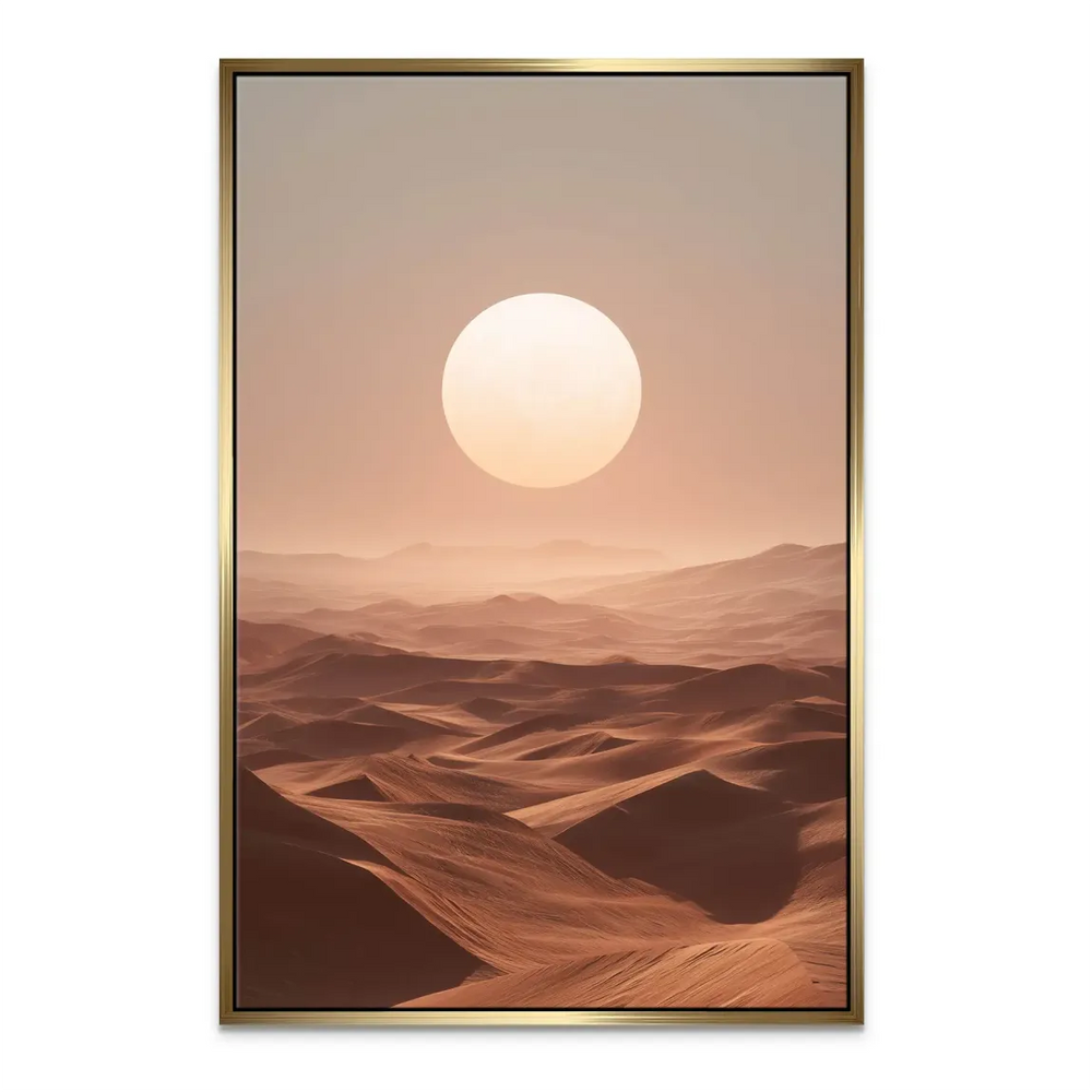 Desert landscape canvas art suitable for boho and modern home decor.