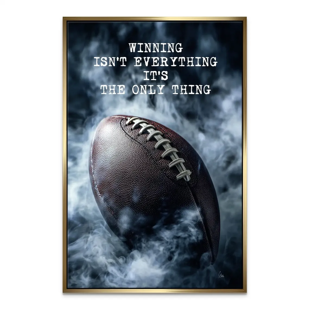 Dynamic sports canvas art with high contrast and modern design.
