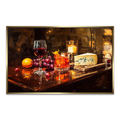 Wine in the Light - Impressionist Still Life Canvas Wall Art - Image 6