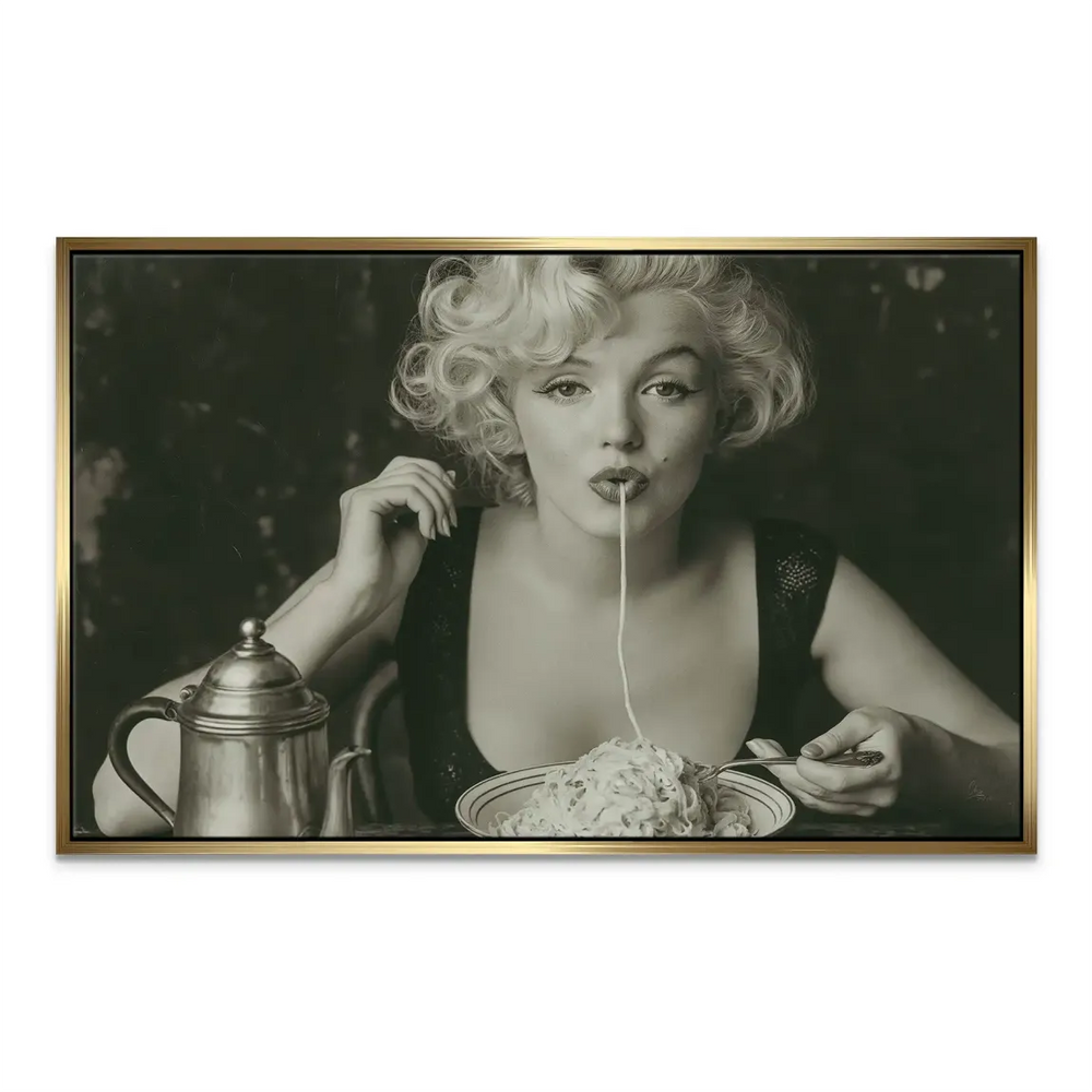 Marilyn Pasta Canvas Print - Vintage Marilyn Monroe Wall Art - Image 6