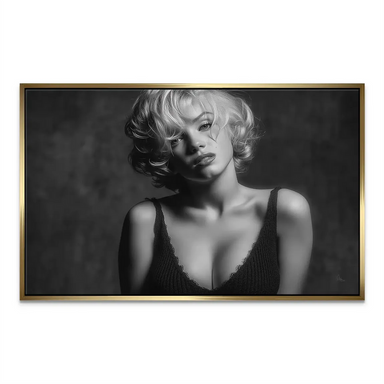 Medium close-up canvas print of Marilyn Monroe in a sophisticated pose