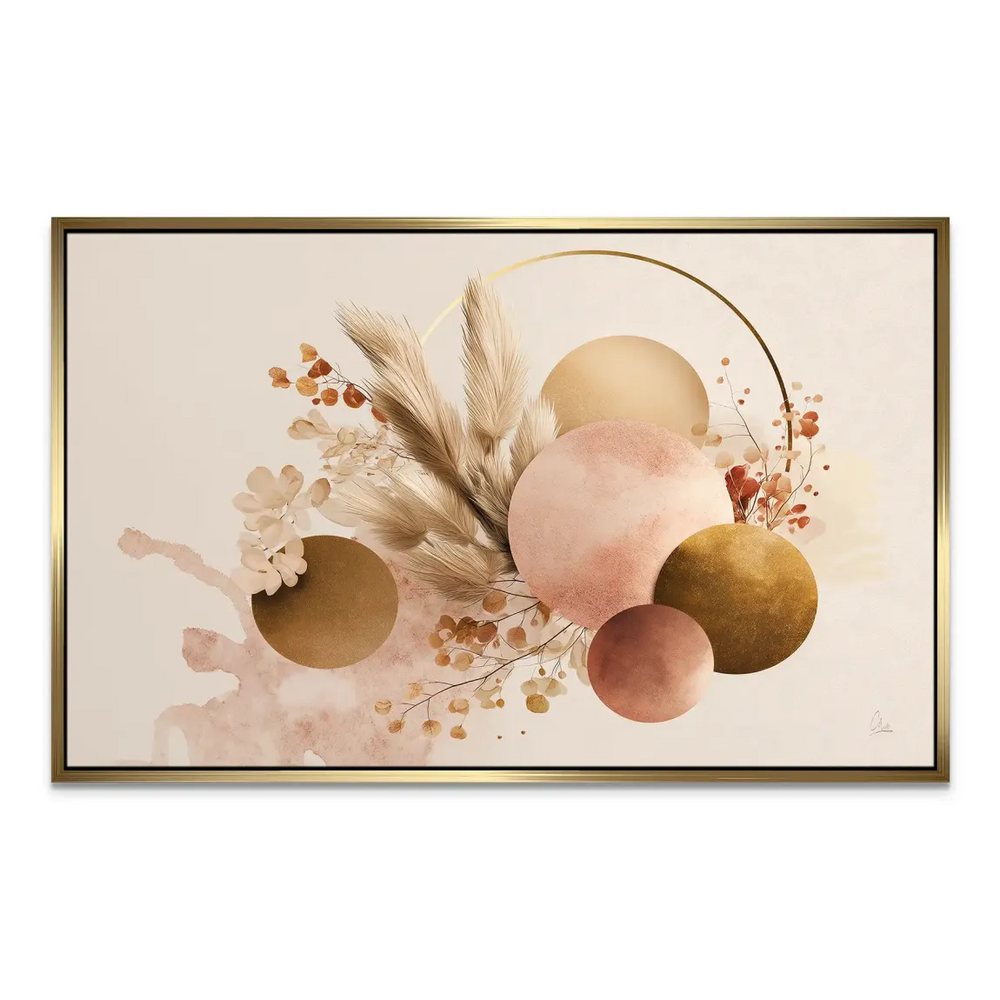 Calm, balanced abstract wall art with neutral tones suitable for Scandinavian-inspired interiors.