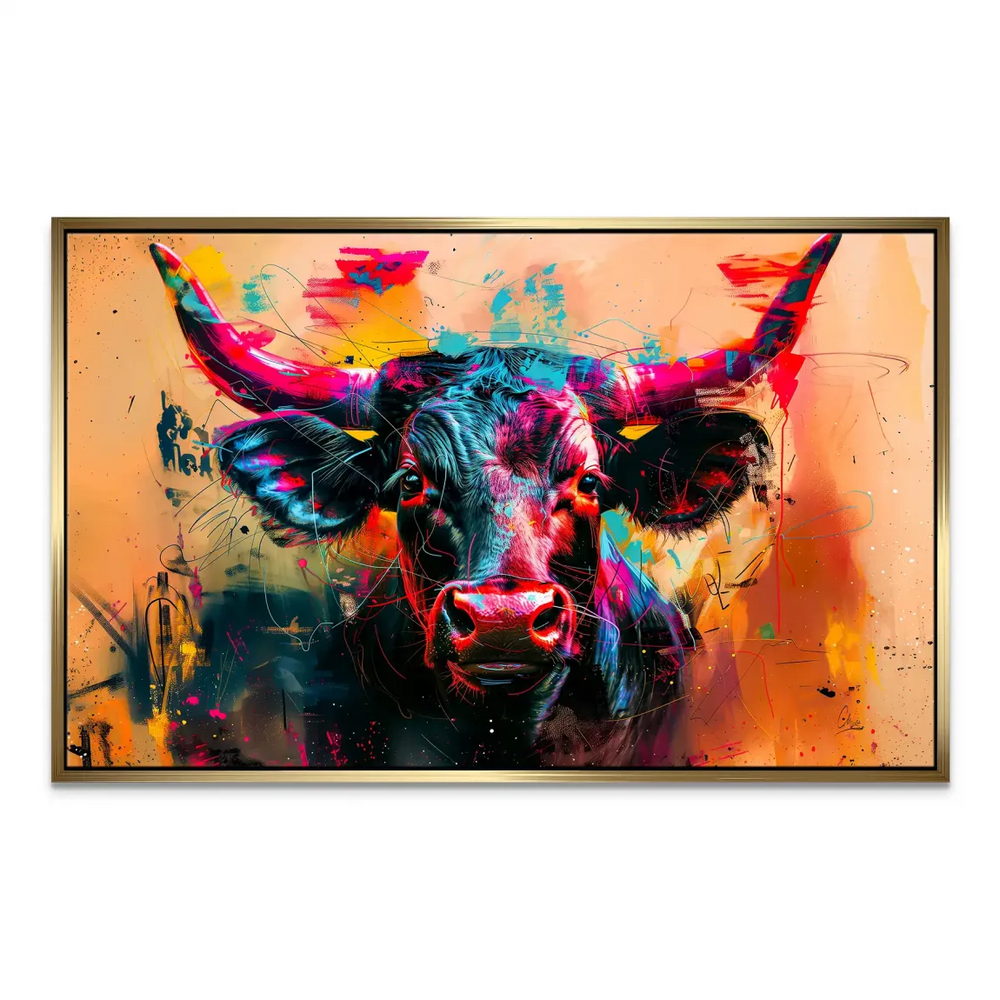 Wide landscape-oriented view of the canvas print, perfect for modern living rooms.