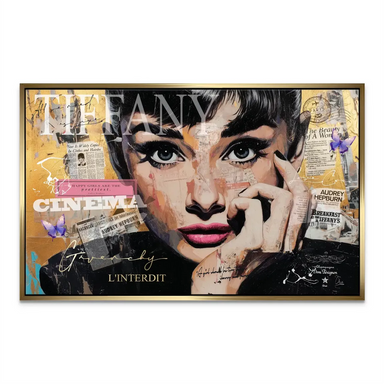Glam Hollywood-inspired canvas print suitable for living rooms