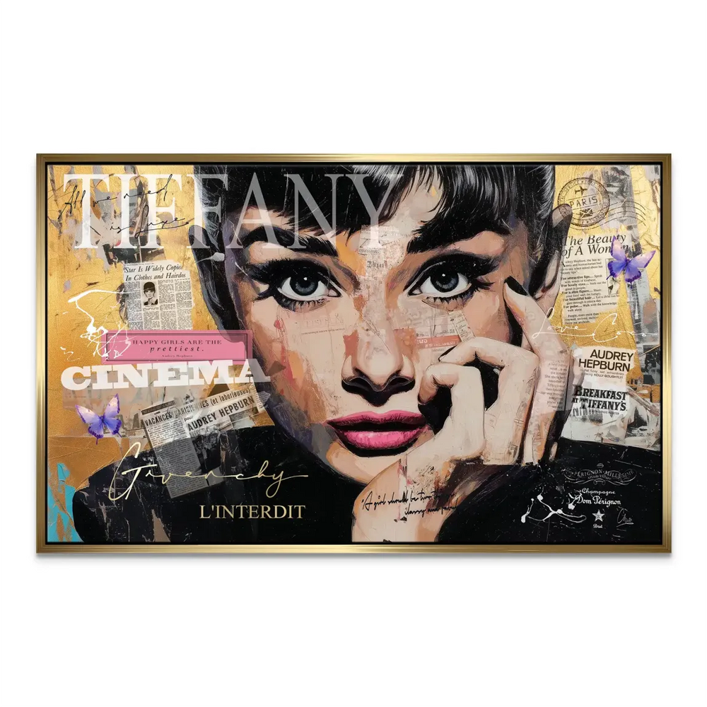Glam Hollywood-inspired canvas print suitable for living rooms