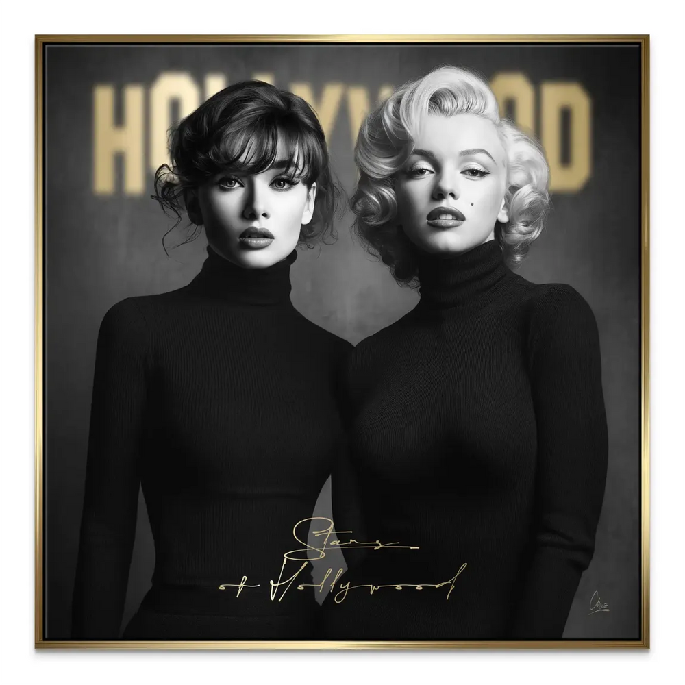 Elegant women's portrait art suitable for living room decor.