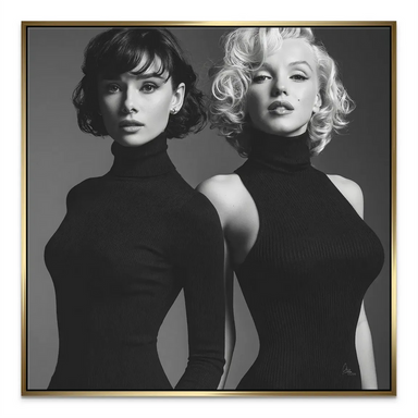 Fashion-inspired celebrity portrait ideal for chic home decor.