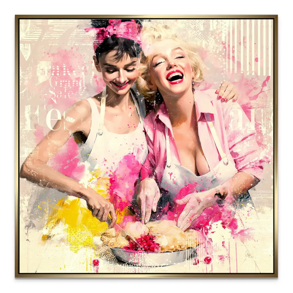 Vintage glamour meets contemporary art in a bold wall decor piece