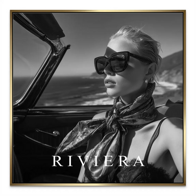 Timeless Hollywood glamour with bold black and white tones in travel-inspired wall art