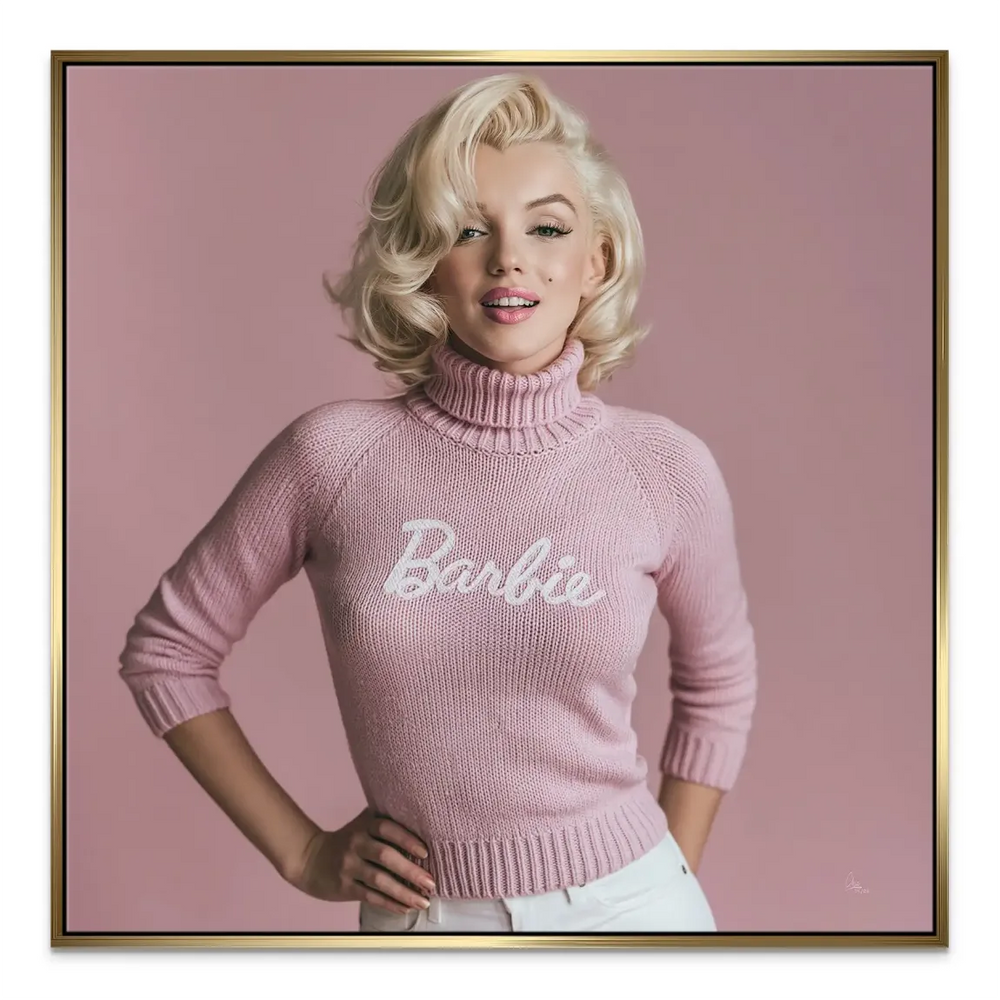 Glamorous, empowering vibe suitable for fashion and celebrity-inspired decor.