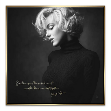 Minimalist Marilyn Monroe canvas wall art suitable for fashion-forward interiors