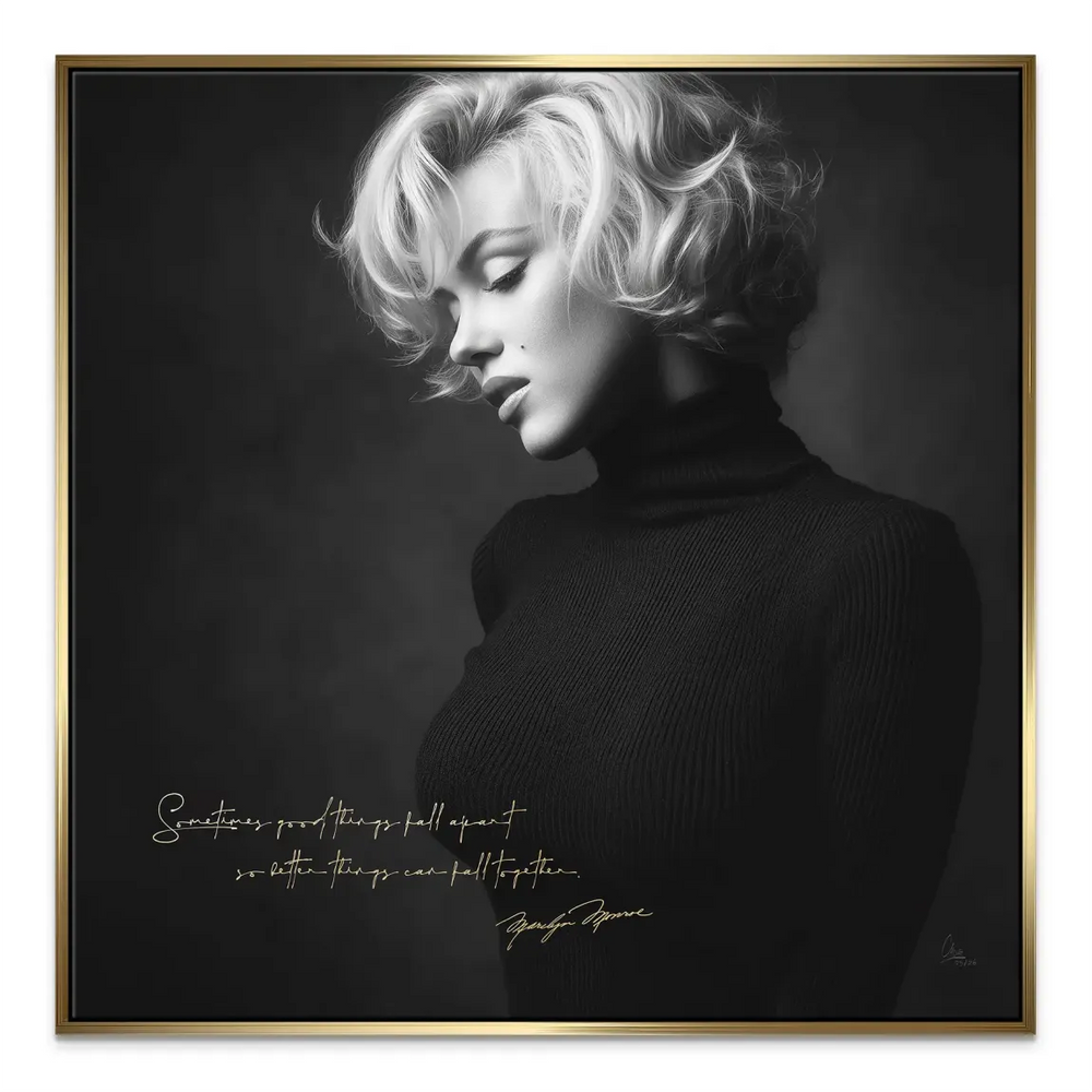 Minimalist Marilyn Monroe canvas wall art suitable for fashion-forward interiors