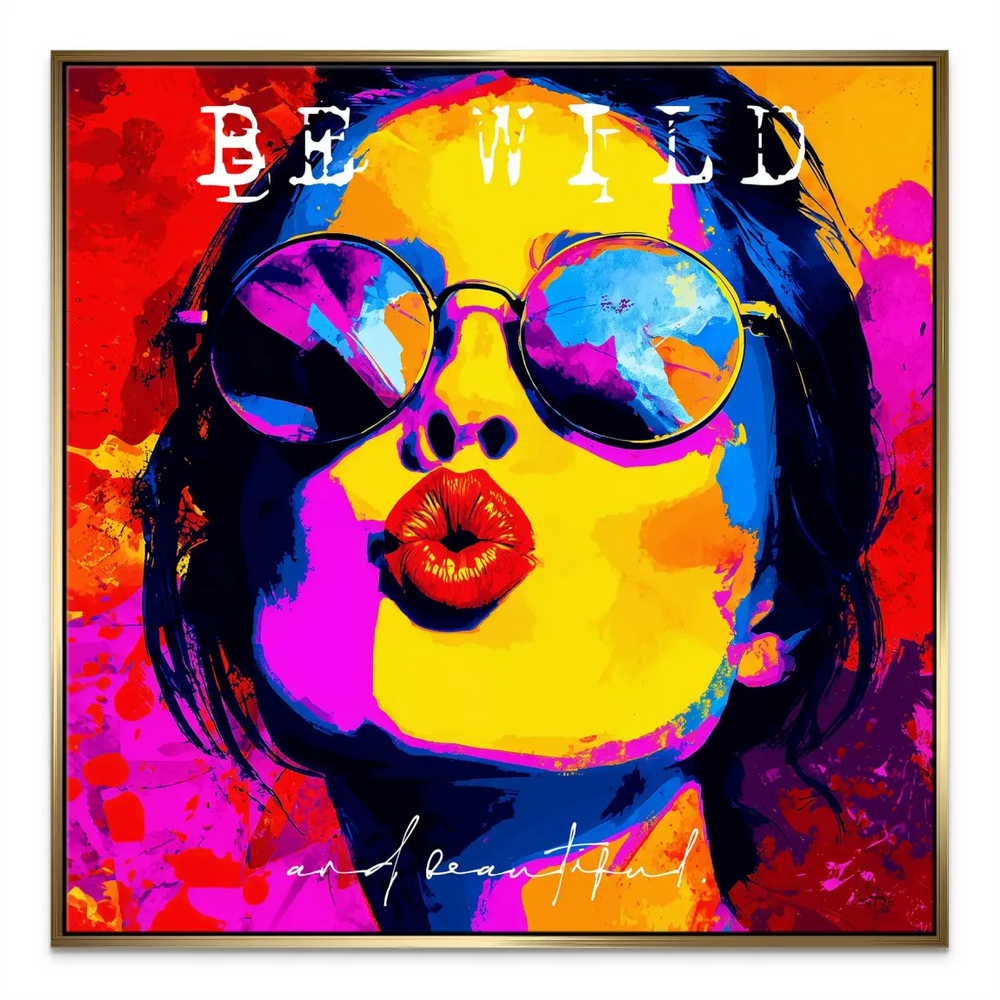 Vibrant street-art inspired Pop Art wall art suitable for modern interiors