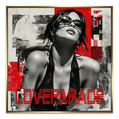 Love Parade Beauty Canvas Print - Glamour Portrait Wall Art - Image 4