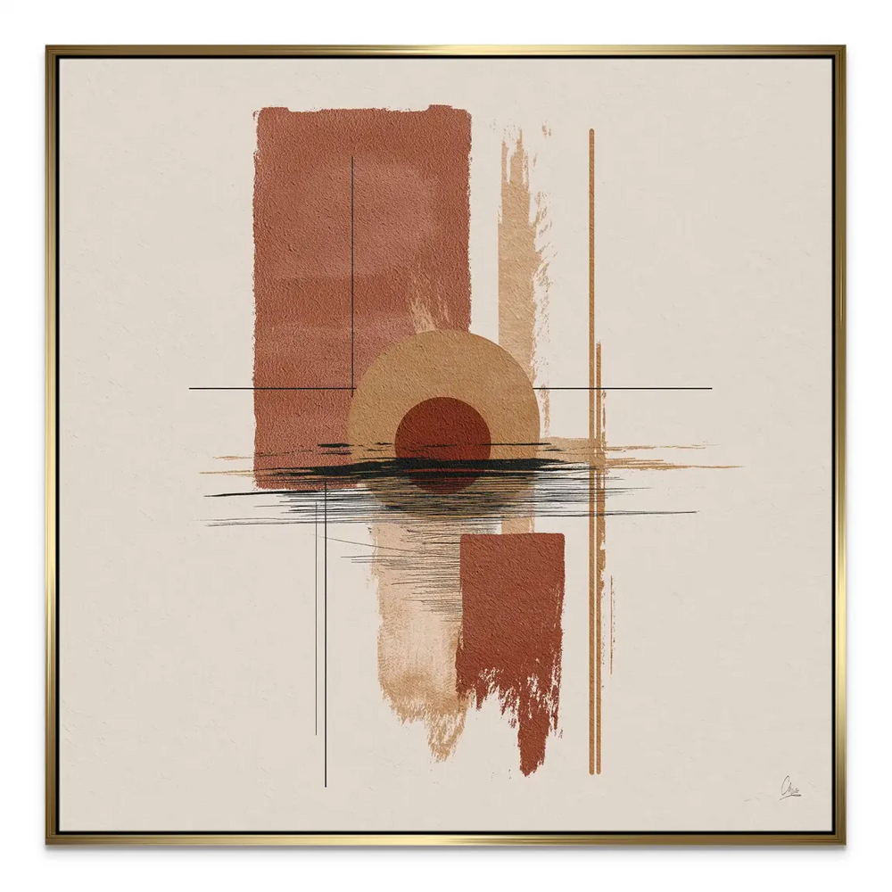 Calm, balanced desert-inspired abstract wall art suitable for boho or Japandi interiors.
