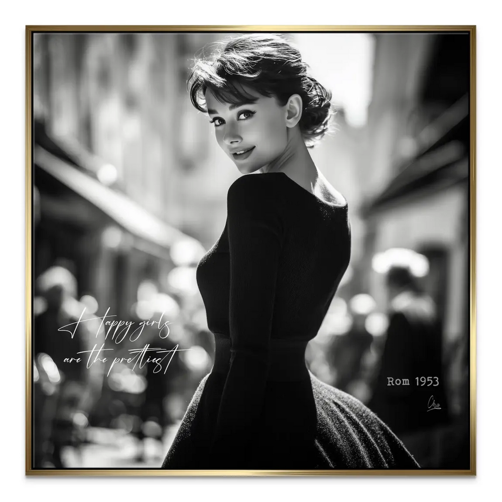 Audrey Hepburn Roma Canvas Wall Art - Vintage Fashion Portrait - Image 7