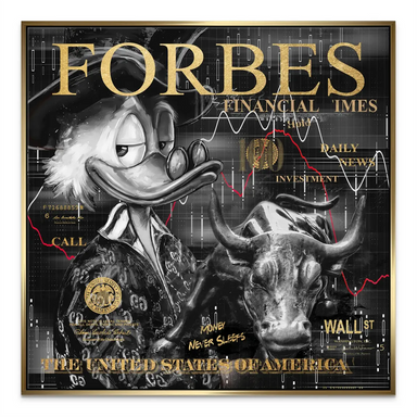 Finance-themed wall art suitable for modern offices and living spaces