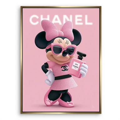 3D rendering fashion wall art with luxury aesthetic