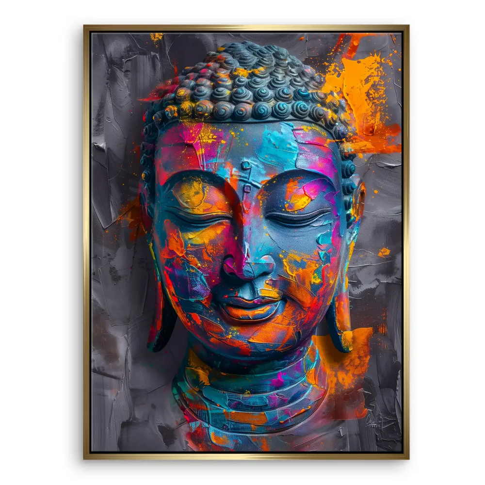 Buddha Color Poetry Canvas Print - Pop Art Religious Wall Art - Image 7