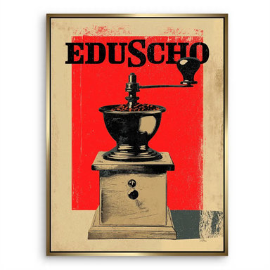 Eduscho Coffee Grinder Canvas Wall Art - Vintage Food & Drink Decor - Image 6