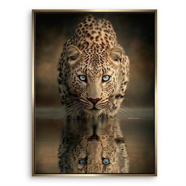 Leopard canvas print suitable for living rooms, bedrooms, and offices