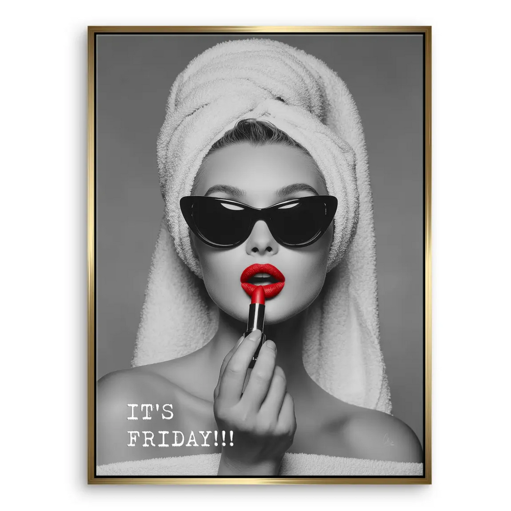 Friday Lipstick Canvas Print - Glam Fashion Wall Art - Image 6