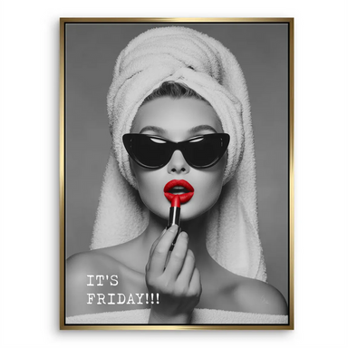 Friday Lipstick Canvas Print - Glam Fashion Wall Art - Image 6