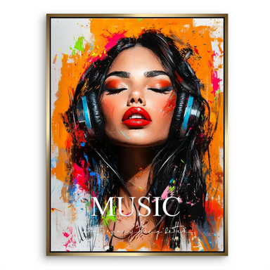 Music Soul Canvas Wall Art - Pop Art Portrait with Neon Color Splashes - Image 6