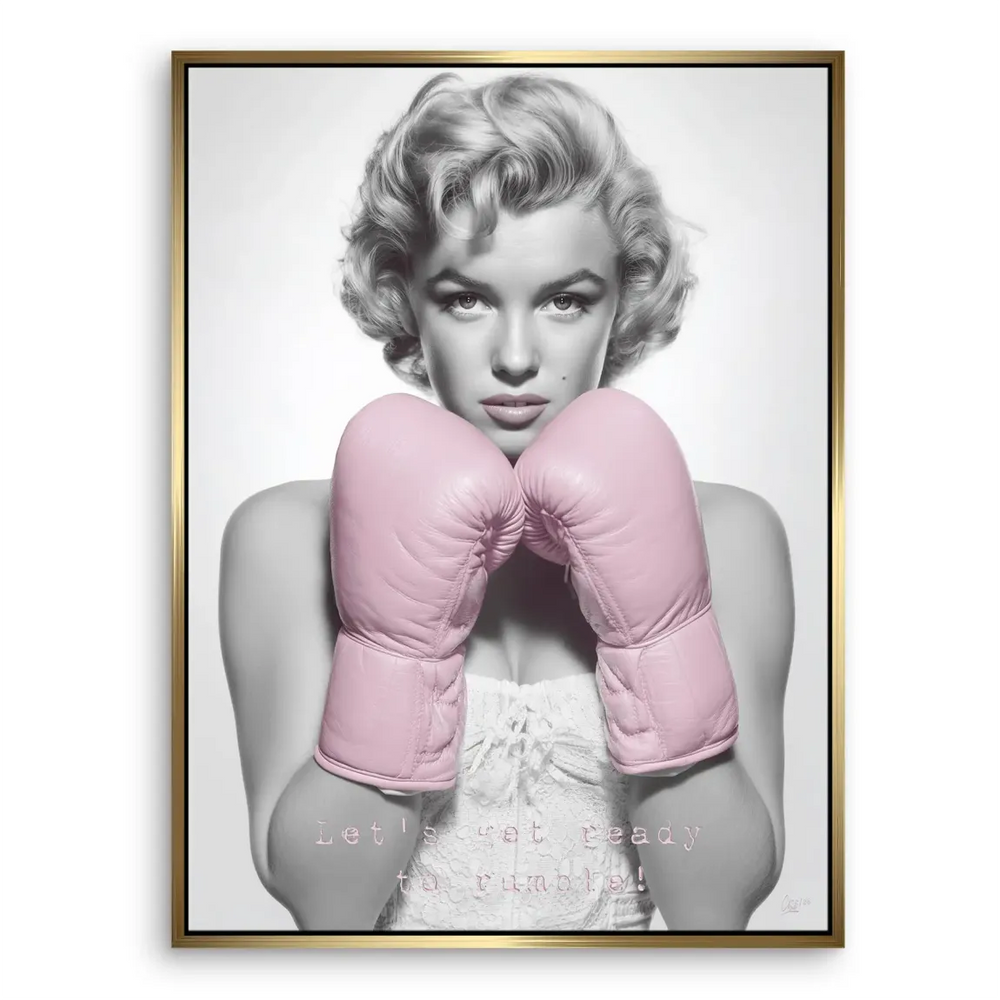 Chest-up Marilyn Monroe canvas wall art for modern glam decor.