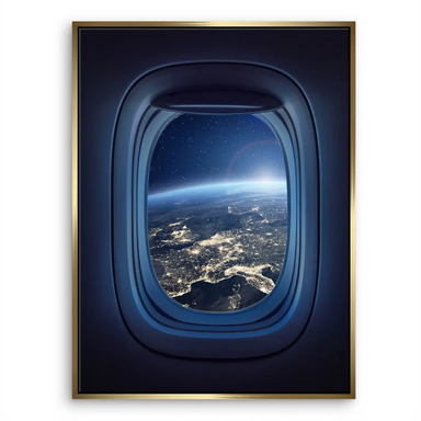 Airplane Window Orbit Canvas Art - Earth from Space - Image 5