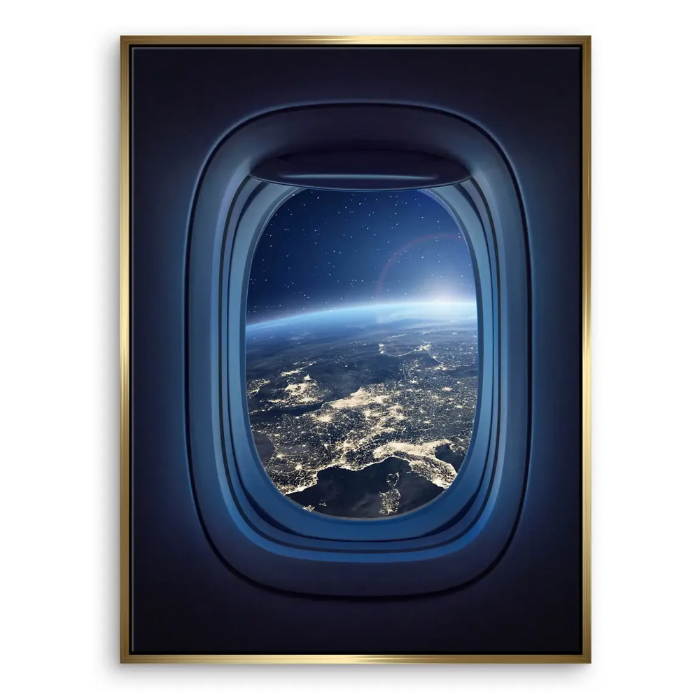 Airplane Window Orbit Canvas Art - Earth from Space - Image 5