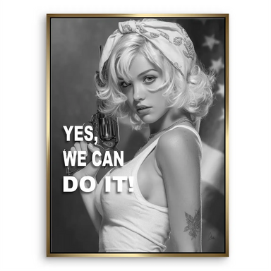 Yes We Can Canvas Wall Art Vintage Americana - Image 8